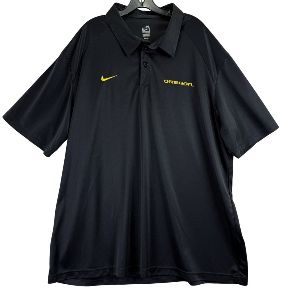 Nike Oregon Ducks Polo Shirt Mens XL Black Athletic Collegiate NCAA